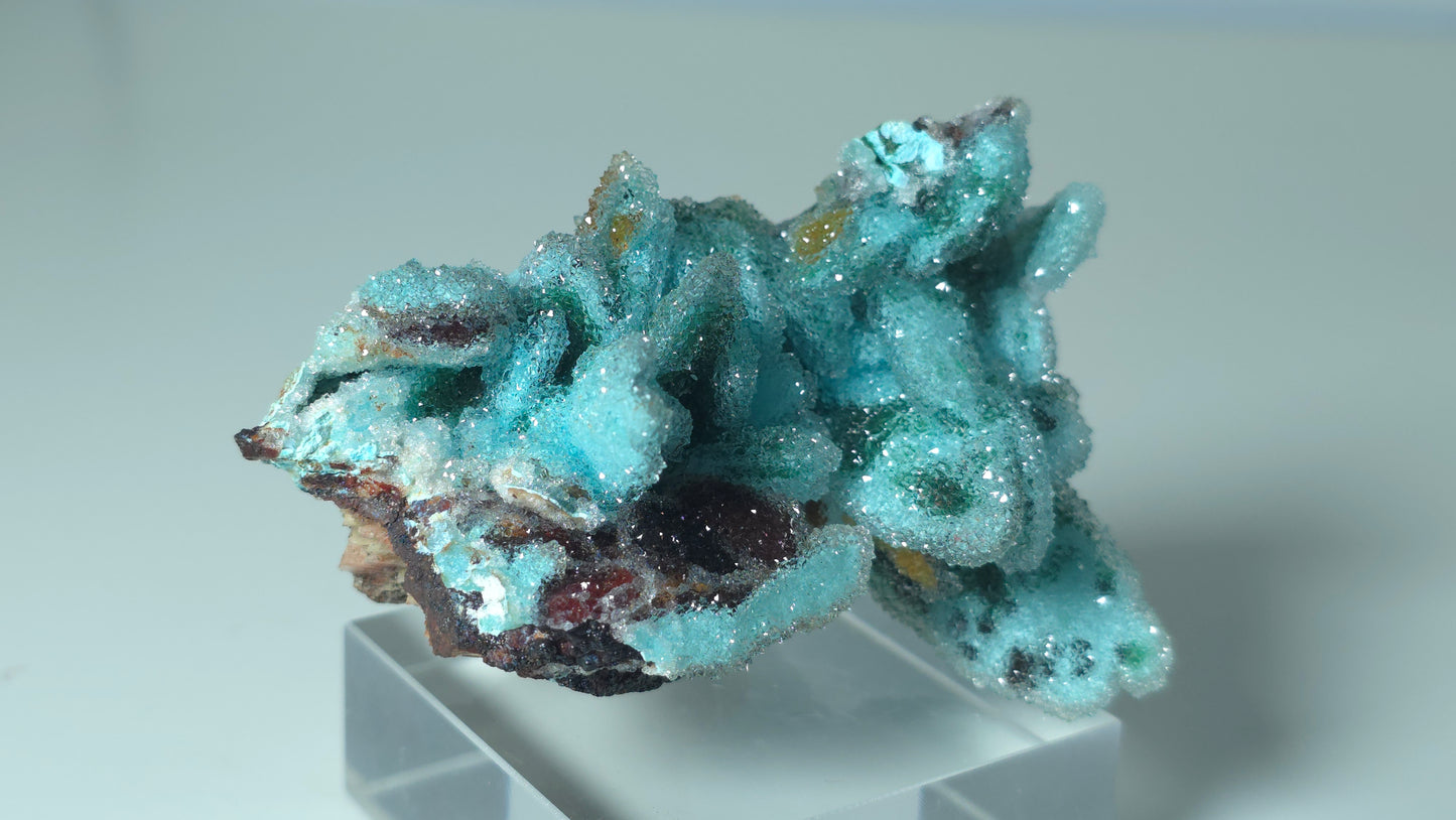Baryte pseudomorph Malachite pseudomorph chrysocolla