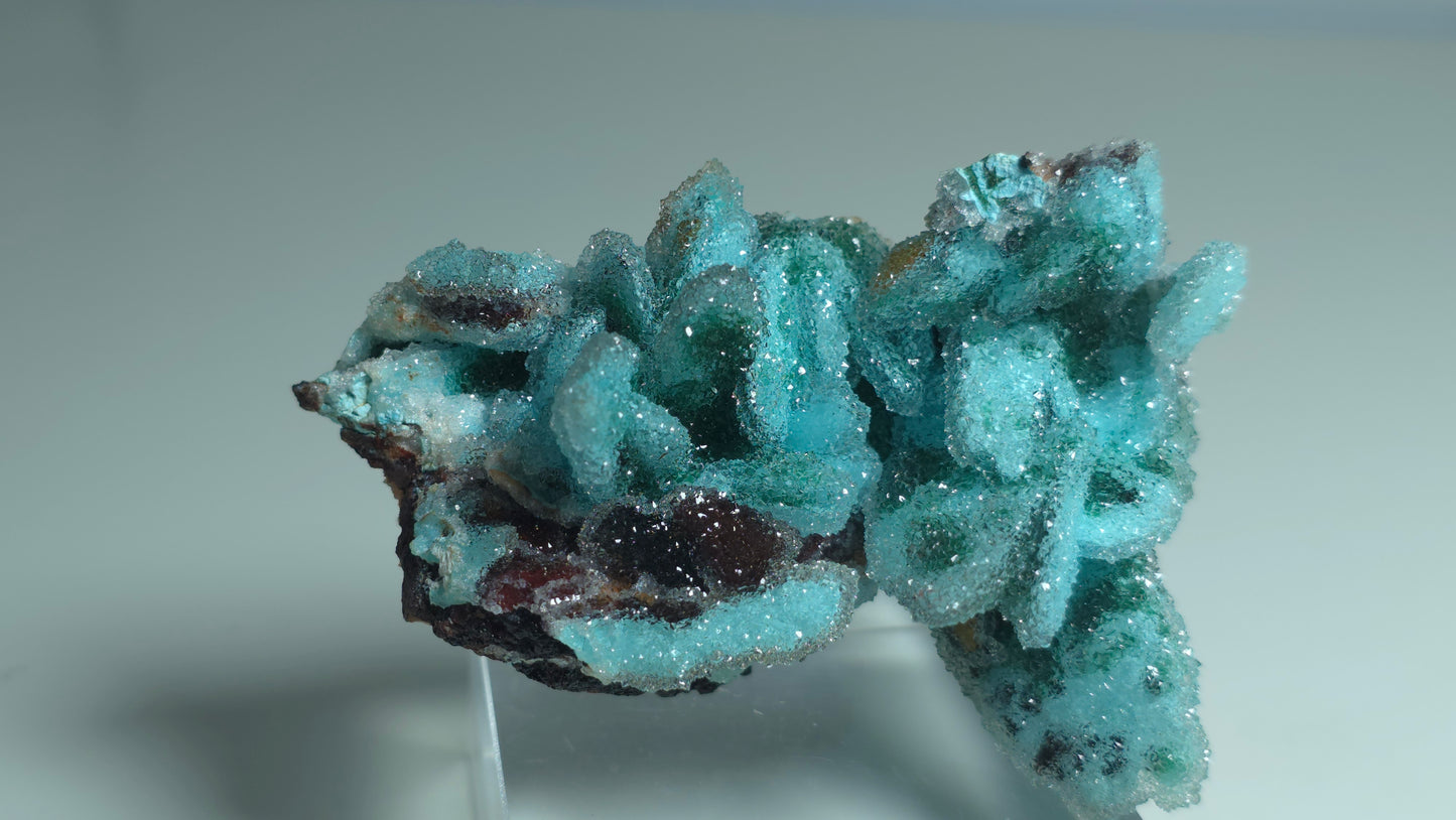 Baryte pseudomorph Malachite pseudomorph chrysocolla