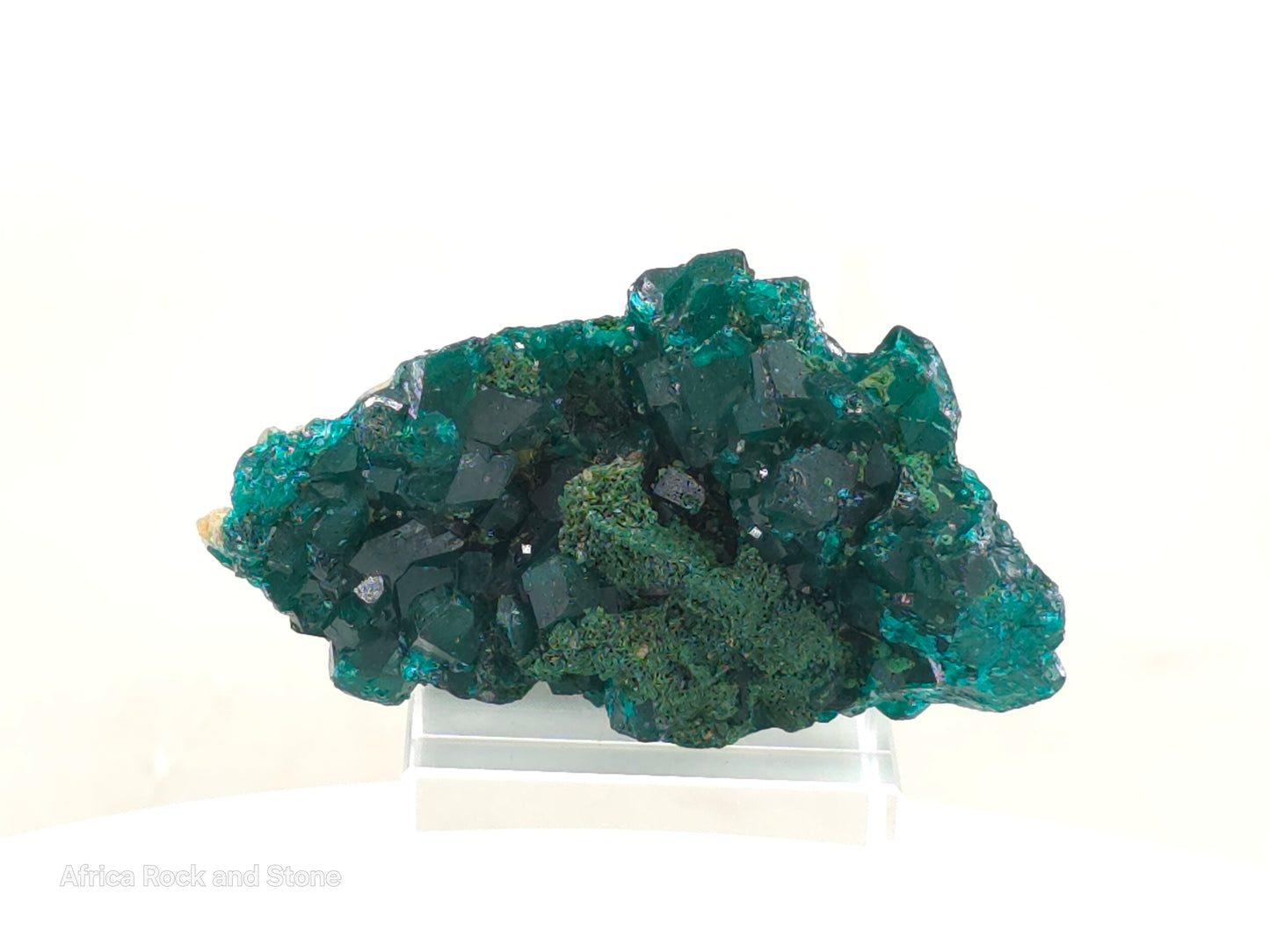 Dioptase with some Malachite Coating